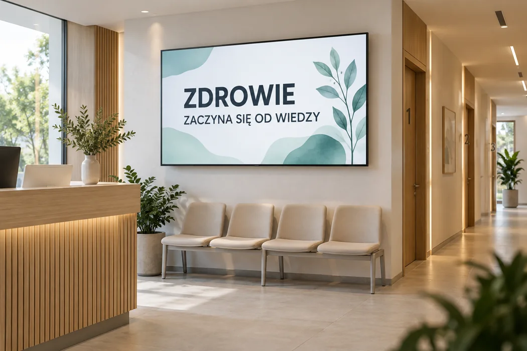 Digital Signage: Recepcja placówki medycznej